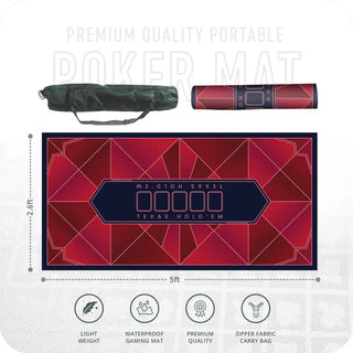 Abstract Poker Mat - Rectangle, 5x2.6ft