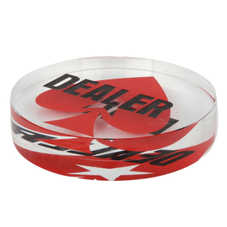 Acrylic Gaming Dealer Button - Crystal, Set of 5 - Acesfull QA