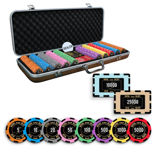 Axiom Gaming Chipset - 300/500 Pcs, 10/20 Plaques, Ceramic, 40mm, 10g - Acesfull QA