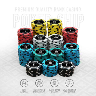 Bank Casino Chipset - EPT, 300/500 Pcs, Clay, 40mm, 14g - Acesfull QA