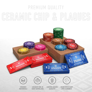 Bloom Rings Poker Chipset - 300/500 Pcs, 10/20 Plaques, Ceramic, 40mm, 10g - Acesfull QA