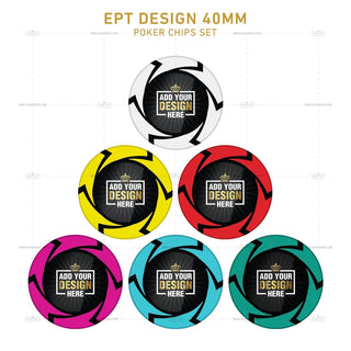 Customisable Poker Chips - EPT, Clay, 40mm, 14g - Acesfull QA