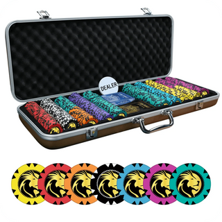 Fearless Lion Poker Chipset Without Denomination - GR, 300/500 Pcs, Clay, 40mm, 14g - Acesfull QA