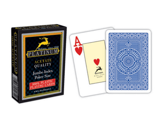 Modiano Platinum Playing Cards - Pack of 10, Blue/ Red - Acesfull QA