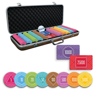 Vortex Poker Chipset - 300/500 Pcs, 10/20 Plaques, Ceramic, 40/45/50mm, 10/14/17g